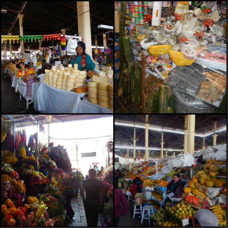 Cusco market collage